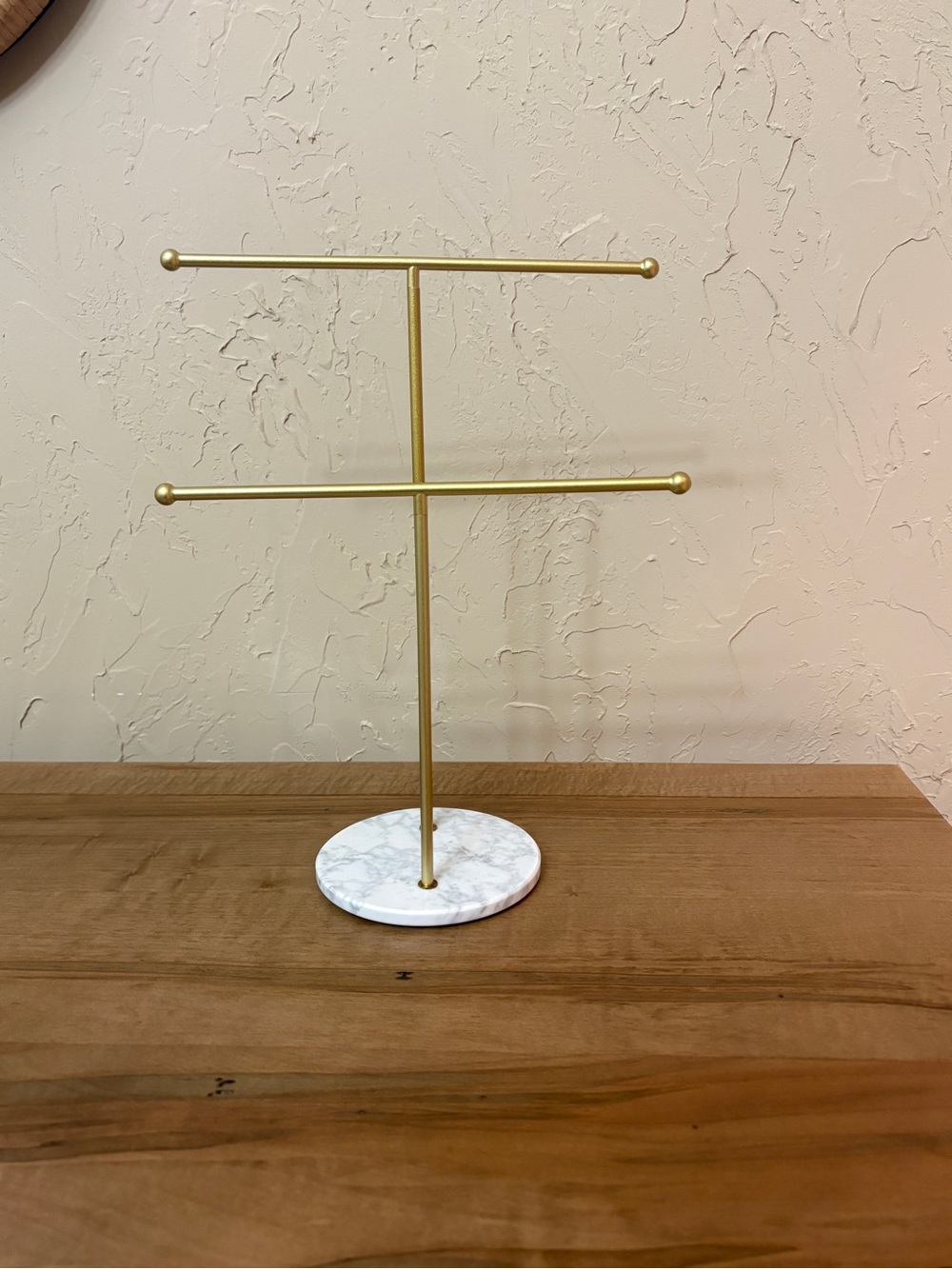 Gold and White Marble Jewelry Stand - Elegant Home Storage